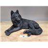 Image 1 : BEAUTIFUL BLACK WOLF CONCRETE STATUE, NO SHIPPING
