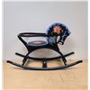 Image 2 : HAND PAINTED FOLK ART ROCKING HORSE, NO SHIPPING