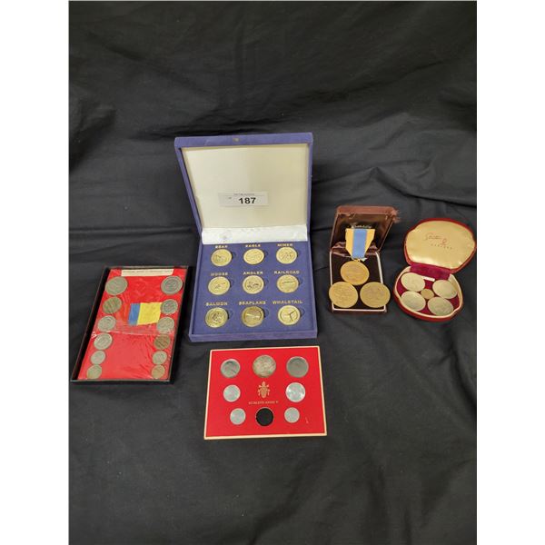 COLLECTION OF WORLD COINS AND TOKENS