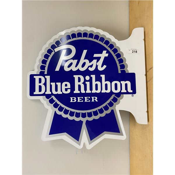 PABST BLUE RIBBON BEER METAL FLANGE SIGN