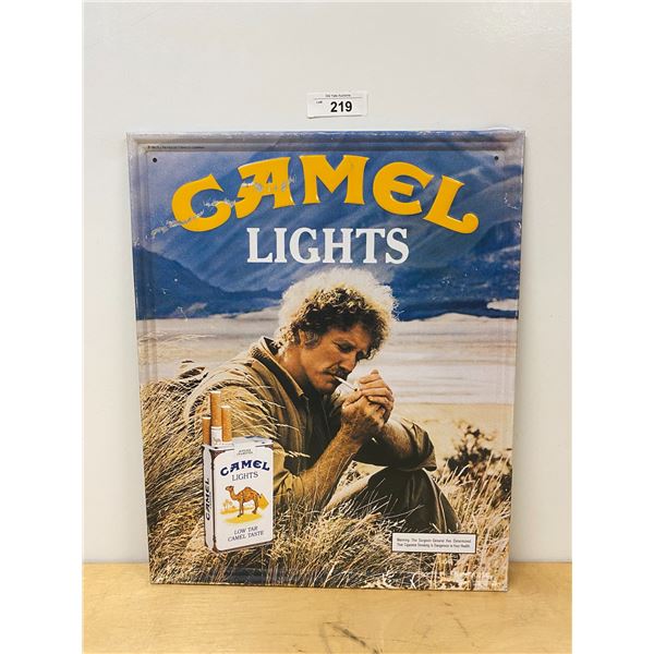 1983 CAMEL LIGHTS CIGARETTES METAL SIGN