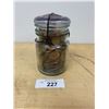 Image 1 : ANTIQUE SEALER JAR FULL OF CANADIAN PENNIES