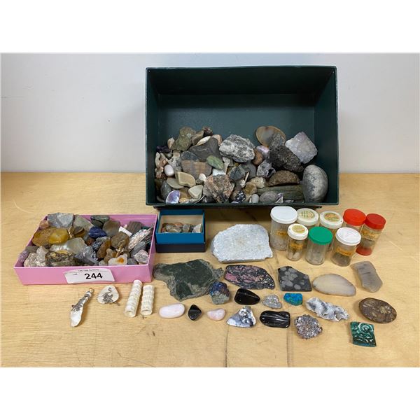 APPROX 10LBS COLLECTIBLE AND JEWELRY QUALITY STONES