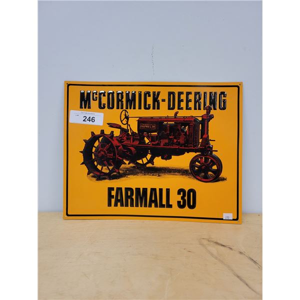 EMBOSSED MCCORMICK DEERING TIN SIGN