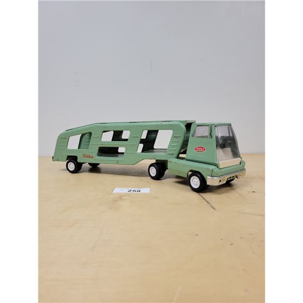VINTAGE TONKA TRUCK/TRAILER CAR HAULER PRESSED STEEL