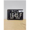 Image 1 : 1946 ONTARIO LICENSE PLATE