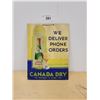 Image 1 : 1940' CANADA DRY GINGERALE HANGING CARDBOARD SIGN