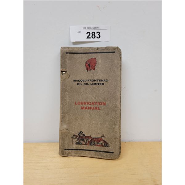 ORIGINAL 1930'S RED INDIAN LUBRICATION MANUAL