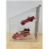 Image 2 : DISPLAY CASE W/4 DIE CAST FIRE TRUCKS