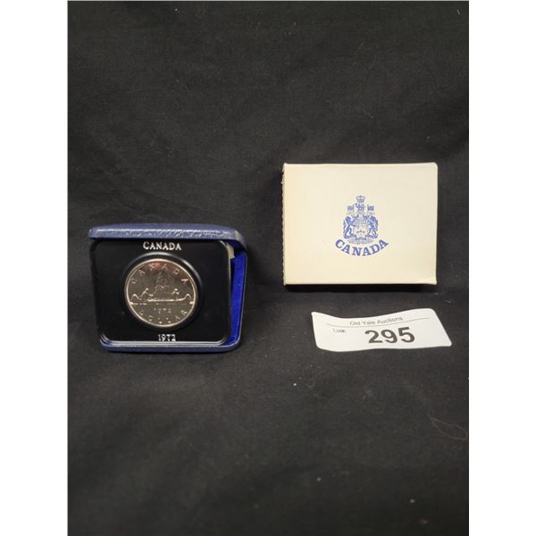 1972 CANADA VOYAGEUR $1 PROOF COIN IN DISPLAY CASE