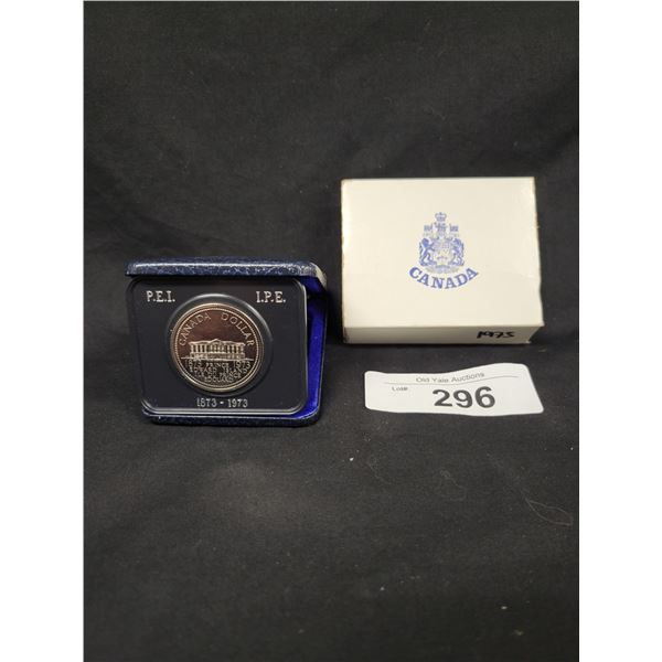 1873-1973 PEI $1 PROOF COIN IN DISPLAY CASE