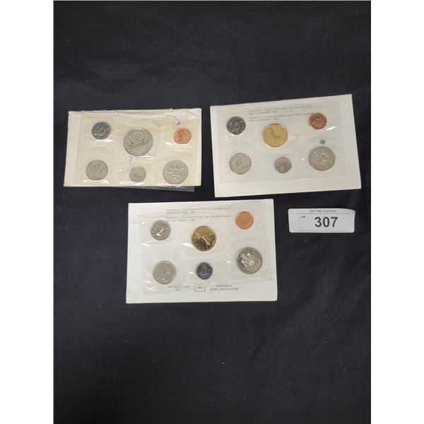 THREE RCM UNCIRCULATED PROOF SETS, 1980/1990/1992