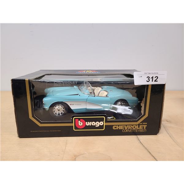 1957 CHEVROLET CORVETTE DIE CAST (TEAL)