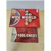 Image 1 : VINTAGE WIDE WORLD BOARD GAME & CHILDREN'S TOOL CHEST (EMPTY)