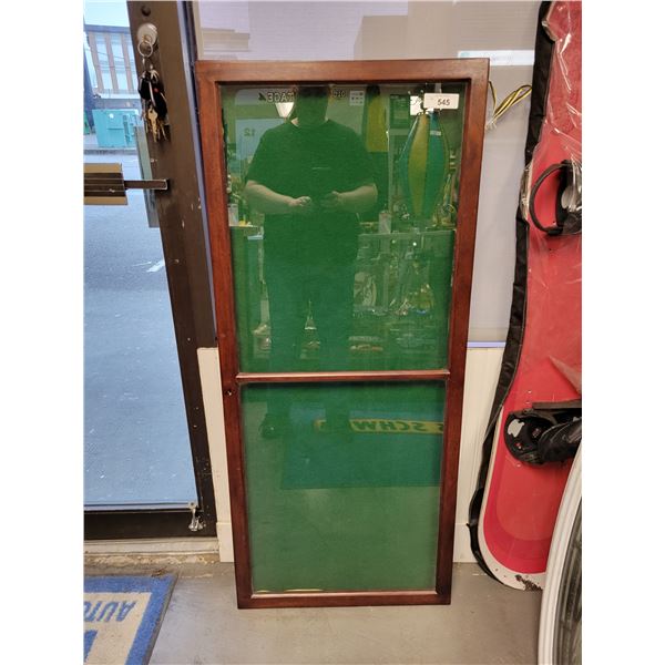 LARGE TABLE TOP MAHOGANY DISPLAY CASE, NO SHIPPING