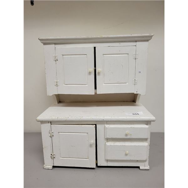 VINTAGE WOODEN TOY KITCHEN CABINET