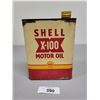 Image 2 : SHELL X-100 MOTOR OIL SQUARE 2QUART CAN