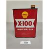 Image 2 : SHELL X-100 MOTOR OIL 2 QUART CAN