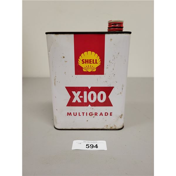 SHELL X-100 MULTIGRADE SQUARE 2QUART CAN