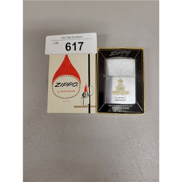 NOS 15TH REGIMENT OF VANCOUVER ZIPPO
