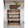 Image 1 : SHELL WOOD OIL RACK W/OIL CAN