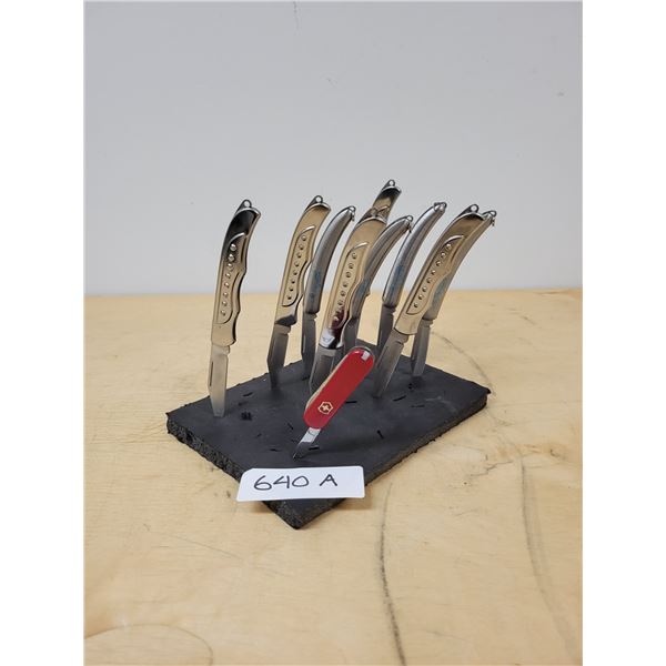 TEN POCKET KNIVES