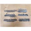 Image 1 : SIX VINTAGE CAR DEALERSHIP METAL EMBLEMS FROM SASKATCHEWAN
