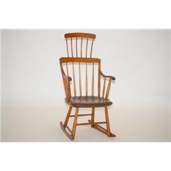 NEW ENGLAND COMB BACK WINDSOR ARMCHAIR ROCKER