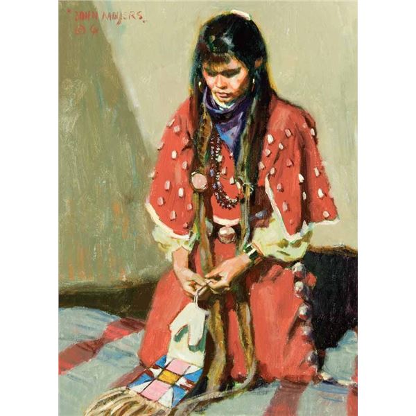 John Moyers-Crow Woman with Pipe Bag