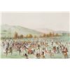 Image 1 : George Catlin-Collection of 3 lithographs: Ball Play; Buffalo Hunt Chase; Ball Play Dance