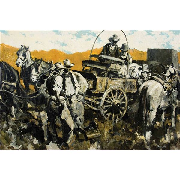 Frank Hoffman-Cowboys and Chuckwagon
