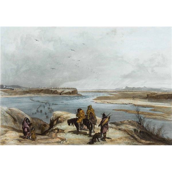 Karl Bodmer-Fort Clark on the Missouri (February 1834)