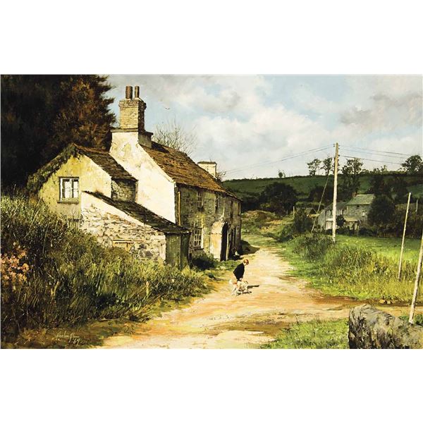 Clark Hulings-Cornwall, English Farmhouse - 1969