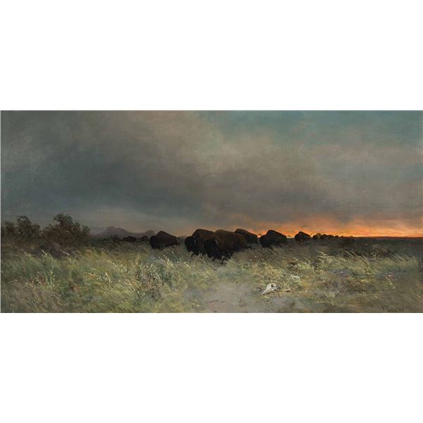 Frederick Schafer-Buffalo Stampede-Prarie Fire