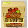 Image 1 : WOODEN APPLE THEMED WOODEN JEWELRY BOX W/