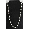 Image 1 : #264-NATURAL BLACK AGATE&FRESH WATER PEARL NECKLAC