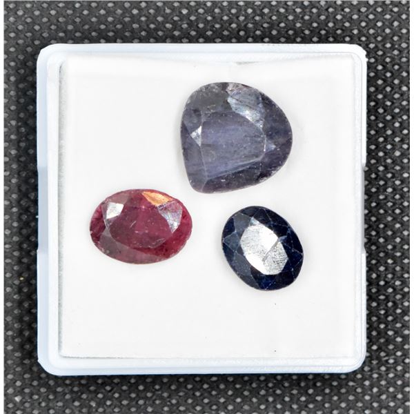 #127-RUBY AND SAPPHIRE GEMSTONE 26.40CT