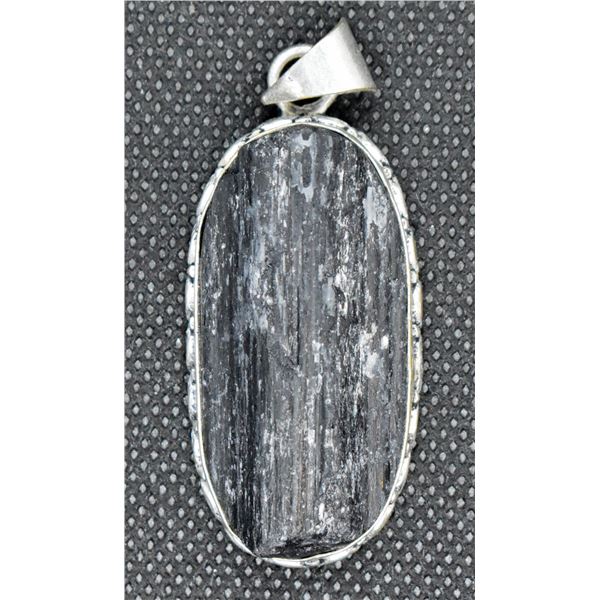 #28- NATURAL BLACK TOURMALINE PENDANT (RAW)