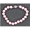 Image 1 : #81-PINK SEA SHELL PEARL BRACELET 8MM/7.5"