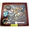 Image 1 : WOOD BOX FULL OF ESTATE JEWELRY