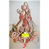 Image 1 : VINTAGE PINK HANGING CHANDELIER