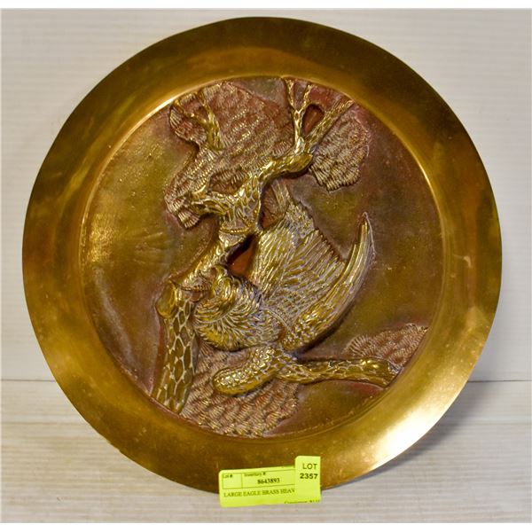 LARGE EAGLE BRASS HEAVY PLATE