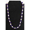 Image 1 : #249-NATURAL AMETHYST, FRESH WATER PEARL NECKLACE