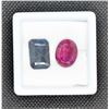 Image 1 : #131-RED BERYLE AND SAPPHIRE GEMSTONE 21.15CT