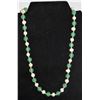 Image 1 : #236-FRESH WATER PEARL & GREEN JADE NECKLACE 17"