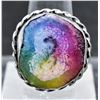 Image 1 : #52-NATURAL RAINBOW SOLA QUARTZ RING  SIZE 9