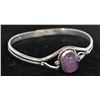 Image 1 : .925 SILVER BRACELET W/ AMETHYST ACCENT STONE