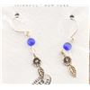 Image 1 : .925 STERLING SILVER EARRINGS W/ BLUE ACCENT STONE