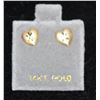 Image 1 : 14KT GOLD HEART EARRINGS