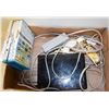 Image 1 : BOX WITH BLACK WII CONSOLE, 2 CONTROLLERS